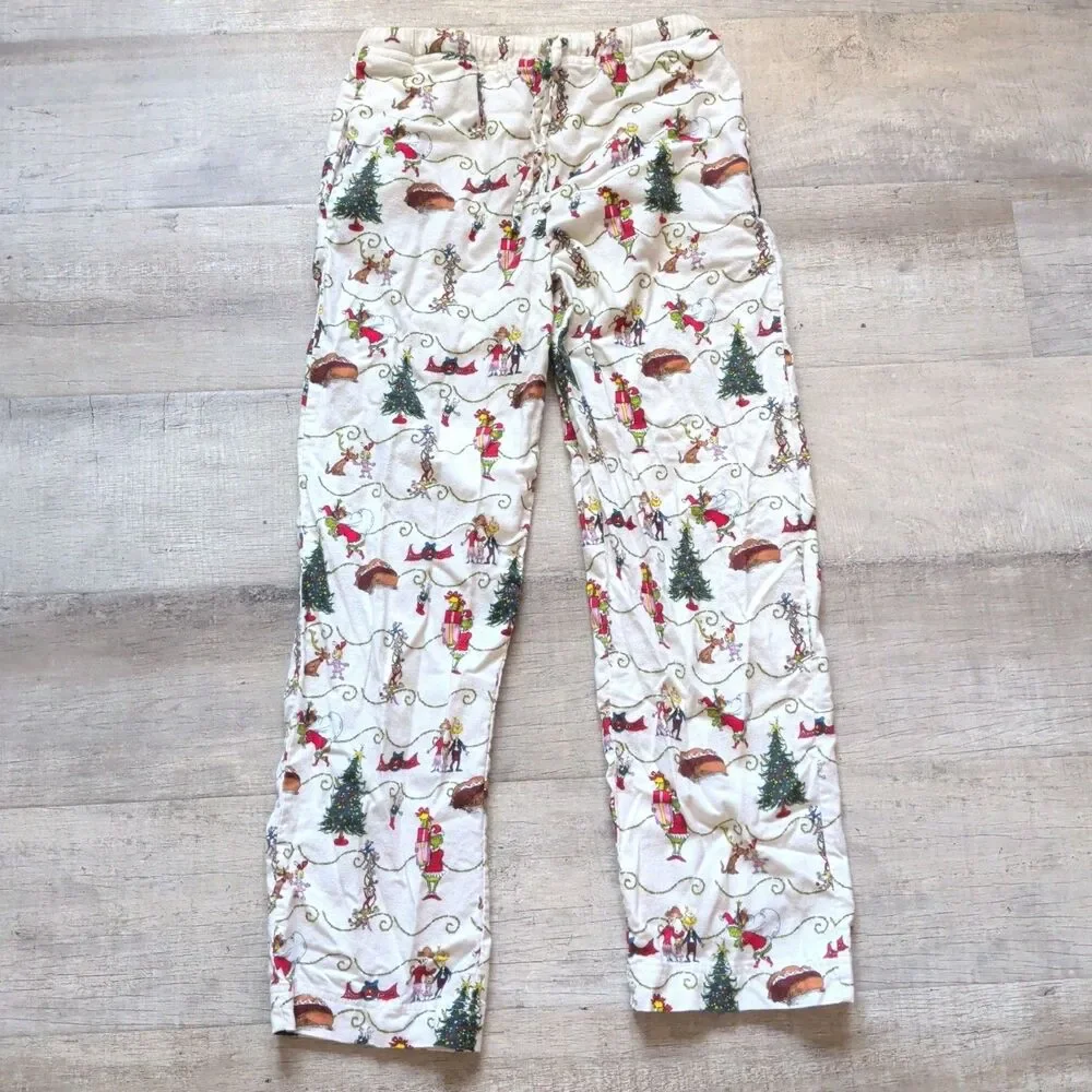 Hanna Andersson The Grinch Organic Cotton Adult Pajama Pants Christmas Holiday S
